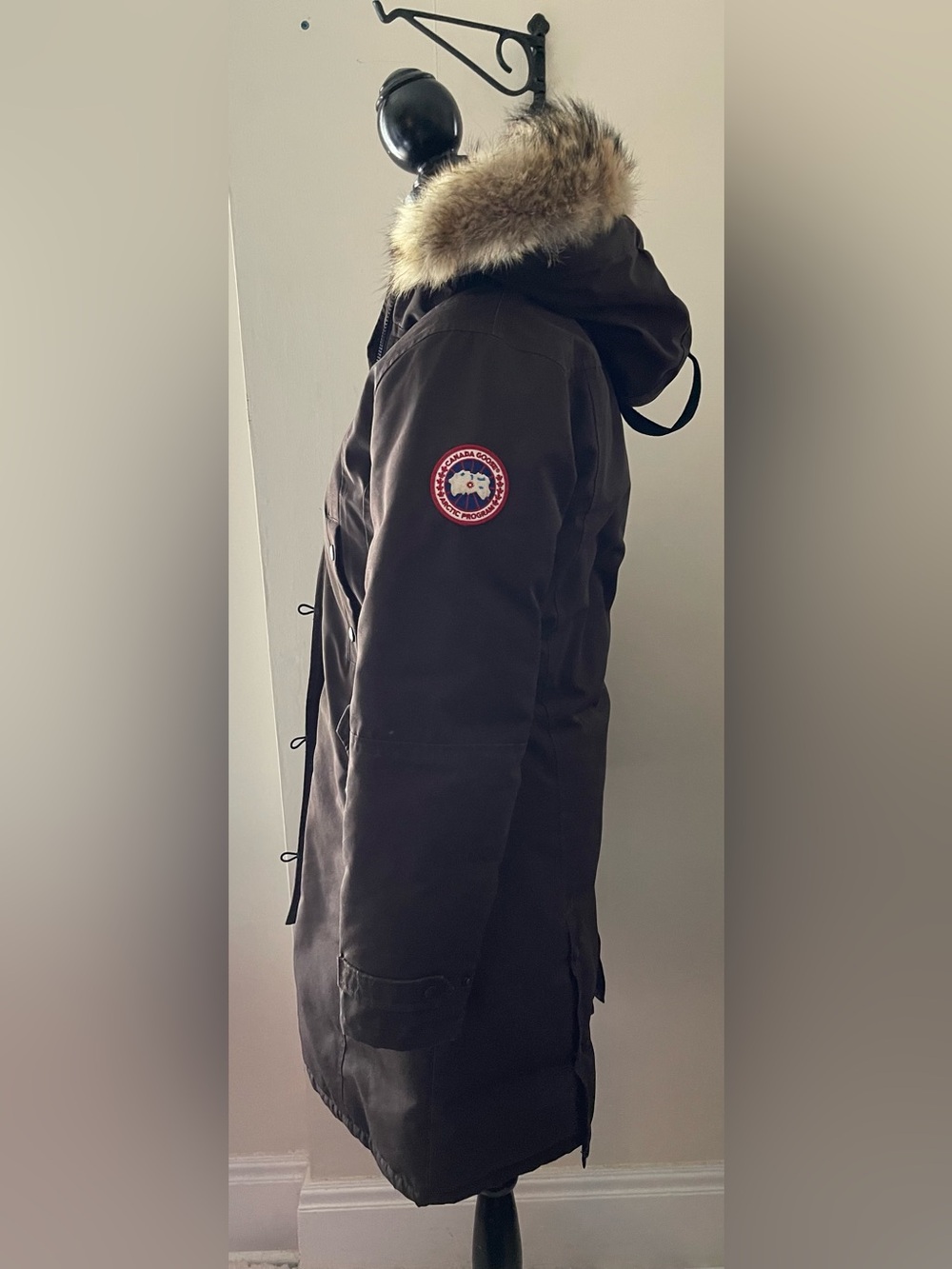 Canada Goose Kensington Brown Parka Fur-Trim Hood Size Small - Picture 3 of 15